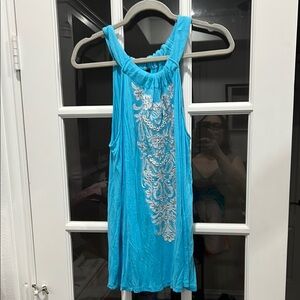 INC International Concepts Blue Sleeveless Top